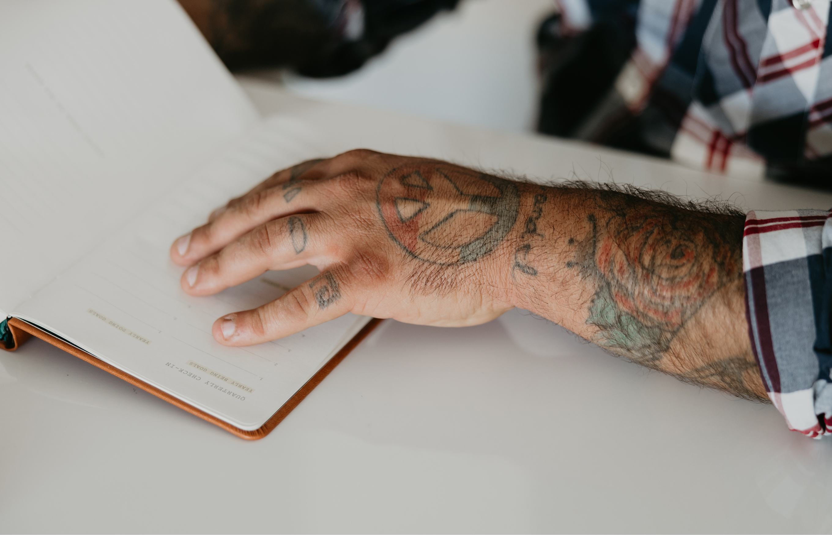 Working at a desk